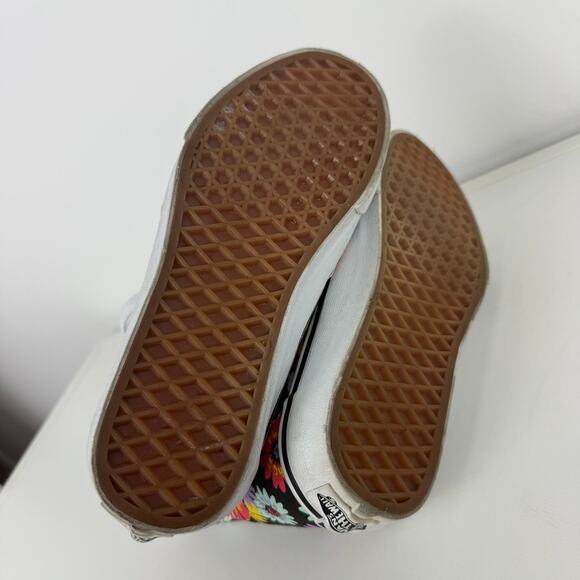 Vans Sk8-Hi Tapered Peace Floral Lace-Up Platform Black/Multi Sneakers M6 W7.5 - Picture 8 of 9